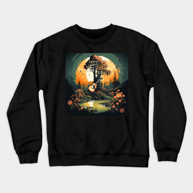 nature guitar Crewneck Sweatshirt by VisionDesigner